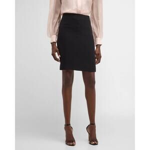 Giorgio Armani 8 wool cady pencil skirt High Rise Straight Luxury Basic Black